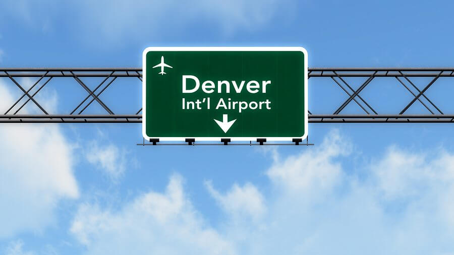 Denver Airport Highway Sign - DIA Airport Parking